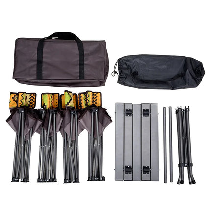 Foldable Aluminum Camping Table and Chair Set
