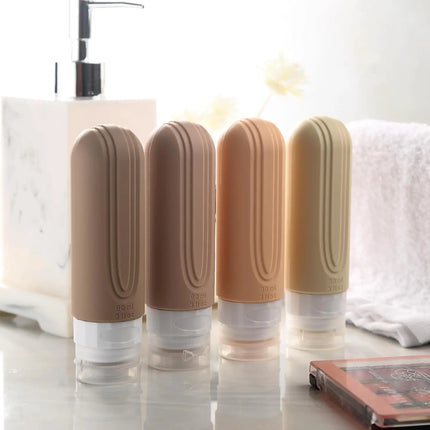 4-Piece 3 oz Silicone Travel Bottle Set