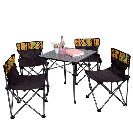Foldable Aluminum Camping Table and Chair Set