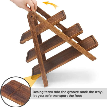Manspdier 3-Tier Wooden Serving Stand