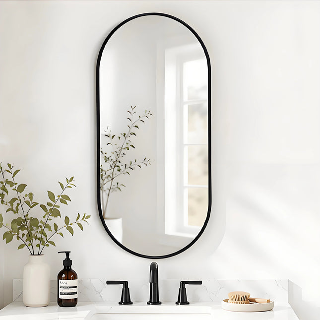 Modern Haven Pill-Shaped Wall Mirror