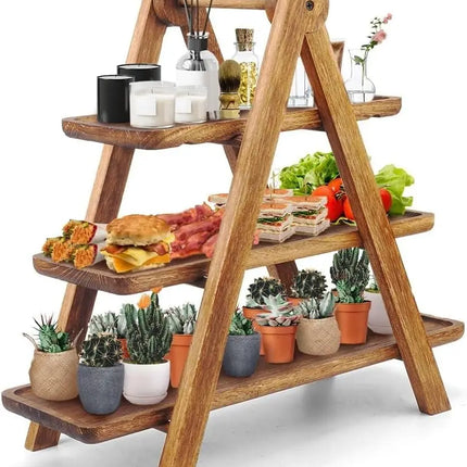 Manspdier 3-Tier Wooden Serving Stand
