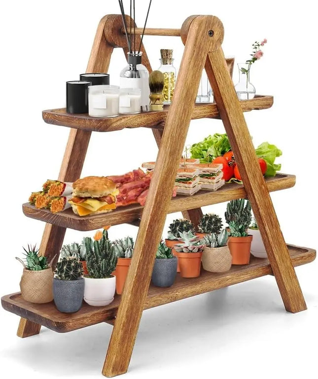Manspdier 3-Tier Wooden Serving Stand