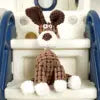 Plush Squeaker Dog Toy with Rubber Chew Surface