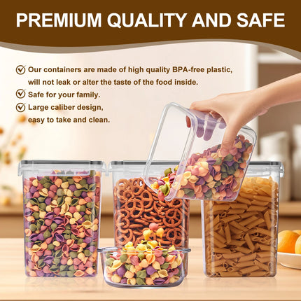 Stackable Airtight Dry Food Storage Container Set