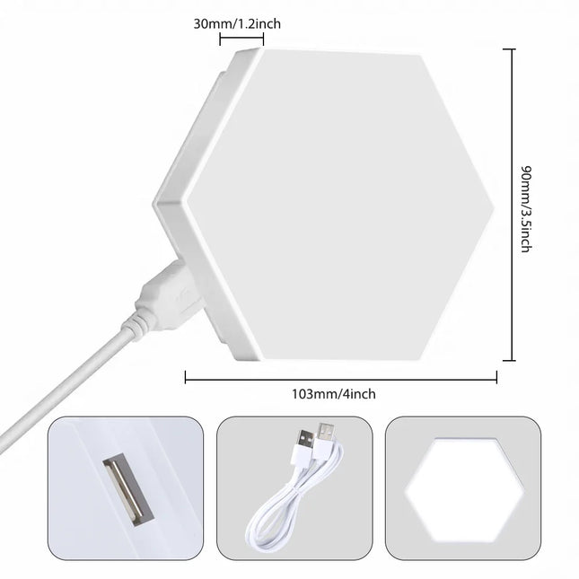 Modular Hexagonal LED Touch Wall Lights