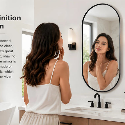 Modern Haven Pill-Shaped Wall Mirror