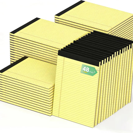 8.5 × 11-Inch Wide-Ruled Legal Pads — 48-Pack