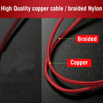 1.2 m 3-in-1 Nylon Braided Multi-Device Charging Cable