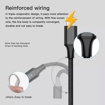 1.2 m 3-in-1 Nylon Braided Multi-Device Charging Cable