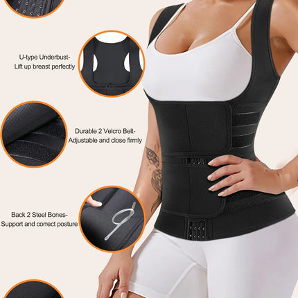 Women's Double-Belt Waist Shaping Vest