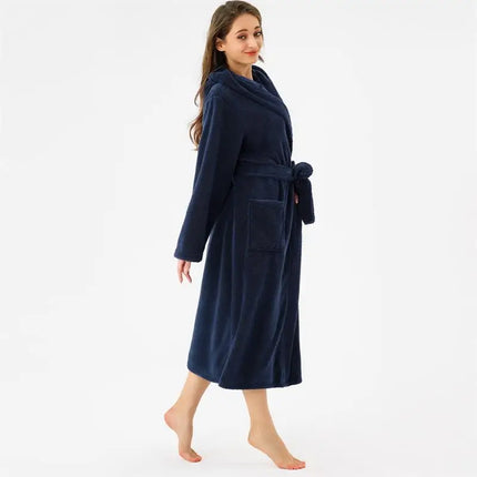 Women’s Embroidered Fleece Sleepwear Robe