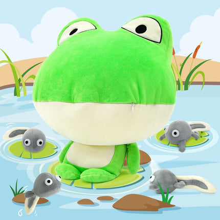 18-Inch Frog Plush with Four Baby Tadpoles