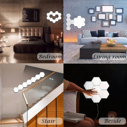 Modular Hexagonal LED Touch Wall Lights