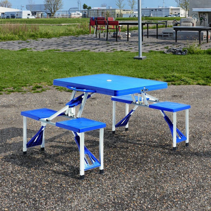 Foldable 4-Seat Outdoor Table and Chair Set