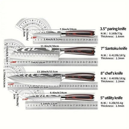 Cascadia Hearth Premium Japanese-Style Kitchen Knife Set