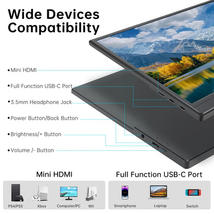 15.6-Inch FHD IPS USB-C Portable Monitor