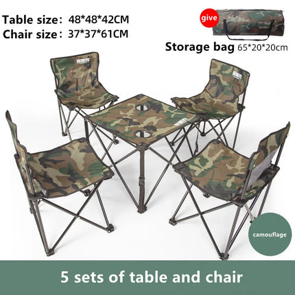 Foldable Aluminum Camping Table and Chair Set