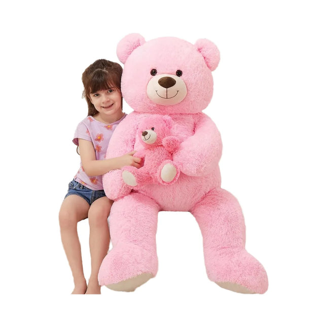 MorisMos Pink Mommy-and-Baby Teddy Bear Plush