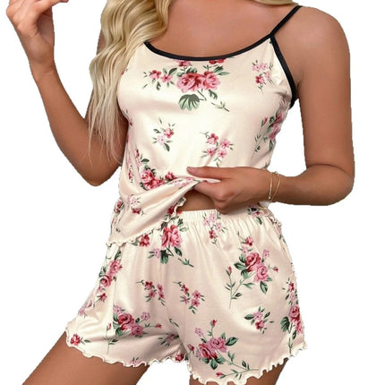 Women's Cherry-Print Halter Lounge Set