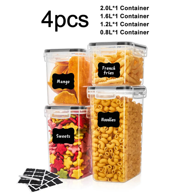Stackable Airtight Dry Food Storage Container Set