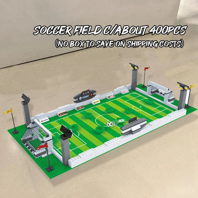 DIY Sports Field Building Block Scene Set