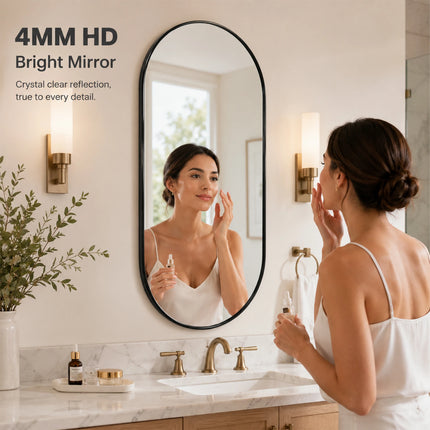 Modern Haven Pill-Shaped Wall Mirror