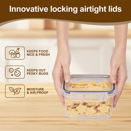 Stackable Airtight Dry Food Storage Container Set
