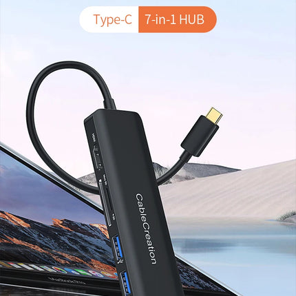 7-Port USB-C Hub with HDMI, Ethernet, and Card Reader