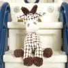 Plush Squeaker Dog Toy with Rubber Chew Surface