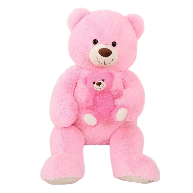 MorisMos Pink Mommy-and-Baby Teddy Bear Plush