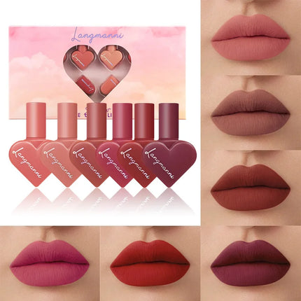 Langmanni Heart-Shaped Lip Gloss Set — 12 Colors