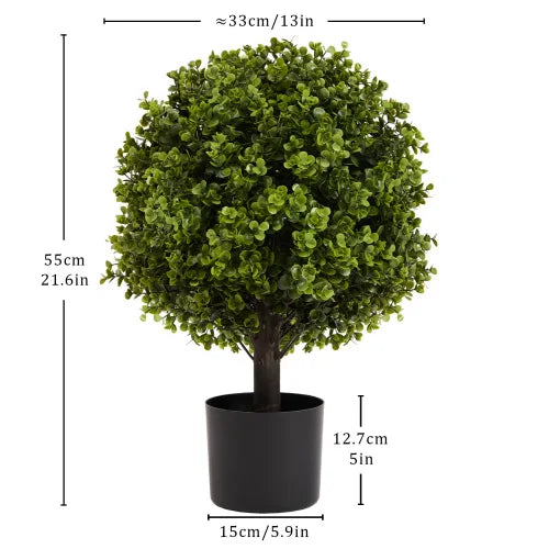 22-Inch Potted Boxwood Topiary Shrubs — 2-Piece Set