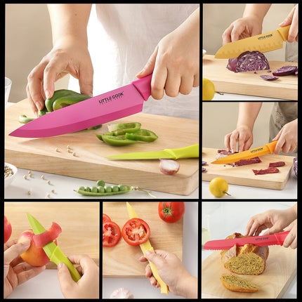Little Cook ColorNest 6-Piece Kitchen Knife Set