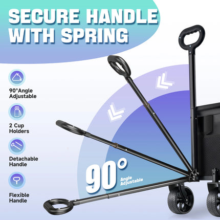 Collapsible Camping Wagon with Table & Swivel Wheels