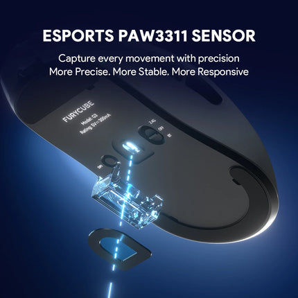FURYCUBE G3 Wireless RGB Gaming Mouse