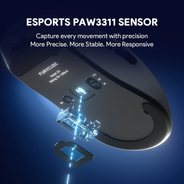 FURYCUBE G3 Wireless RGB Gaming Mouse