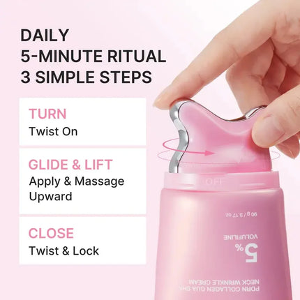 Collagen Neck Massage Cream with Sculpted Applicator