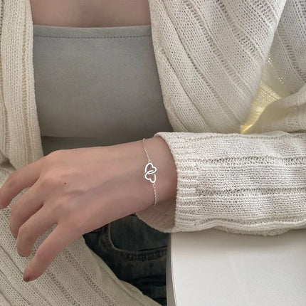 Beiver Heart-to-Heart Bangle Bracelet