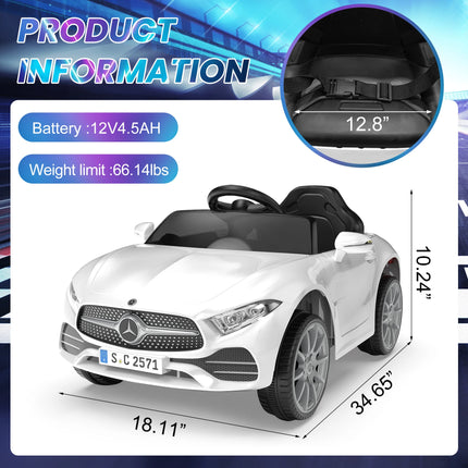 12V Kids' Ride-On Car with Remote Control