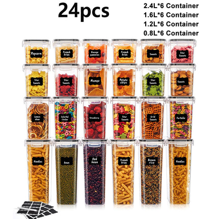 Stackable Airtight Dry Food Storage Container Set