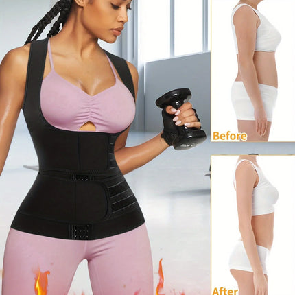 Women's Double-Belt Waist Shaping Vest