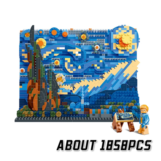 Starry Night Micro Building Block Model