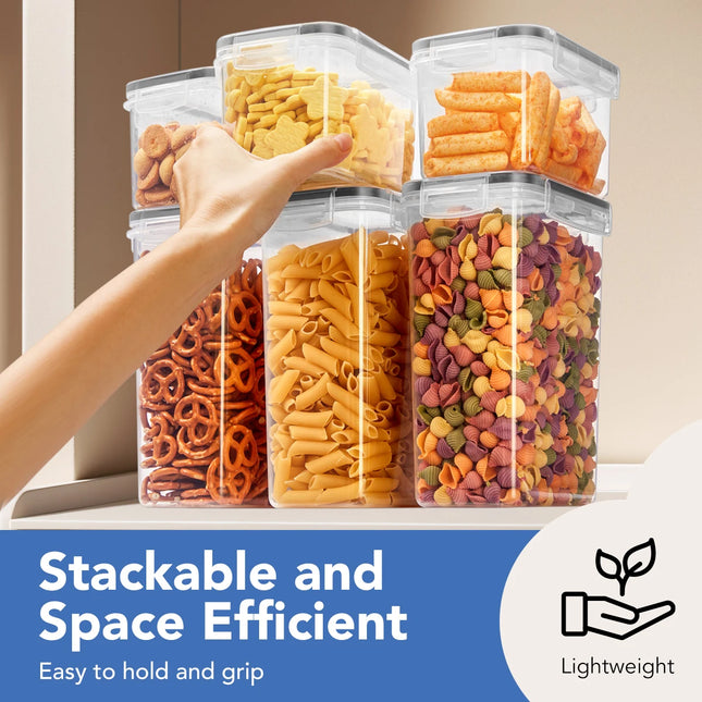 Clear Stackable Pantry Canister Set with Labels