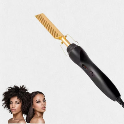 Portable Adjustable-Heat Electric Hot Comb