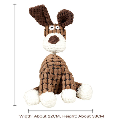 Plush Squeaker Dog Toy with Rubber Chew Surface