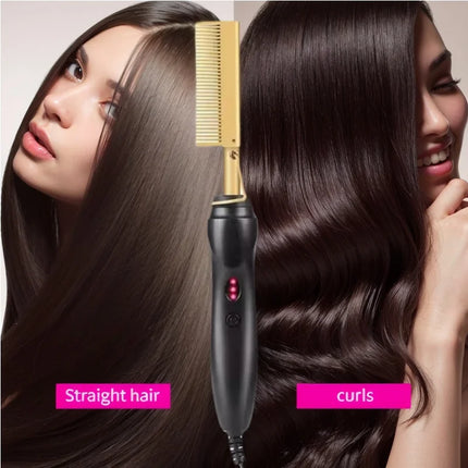 Portable Adjustable-Heat Electric Hot Comb