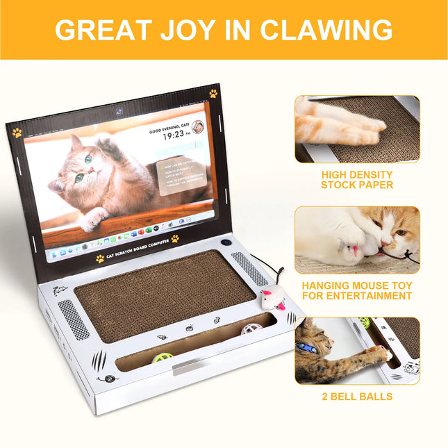 Laptop-Shaped Cat Scratching Board