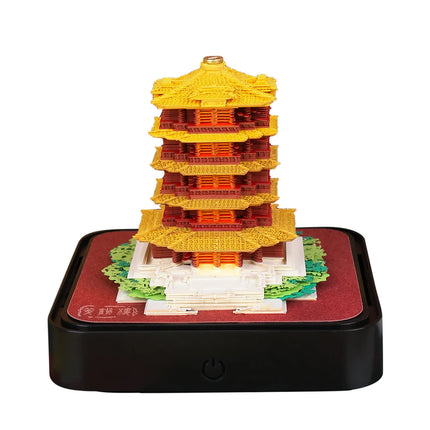 2027 Yellow Crane Tower 3D Paper-Cut Calendar