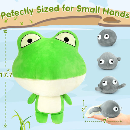 18-Inch Frog Plush with Four Baby Tadpoles